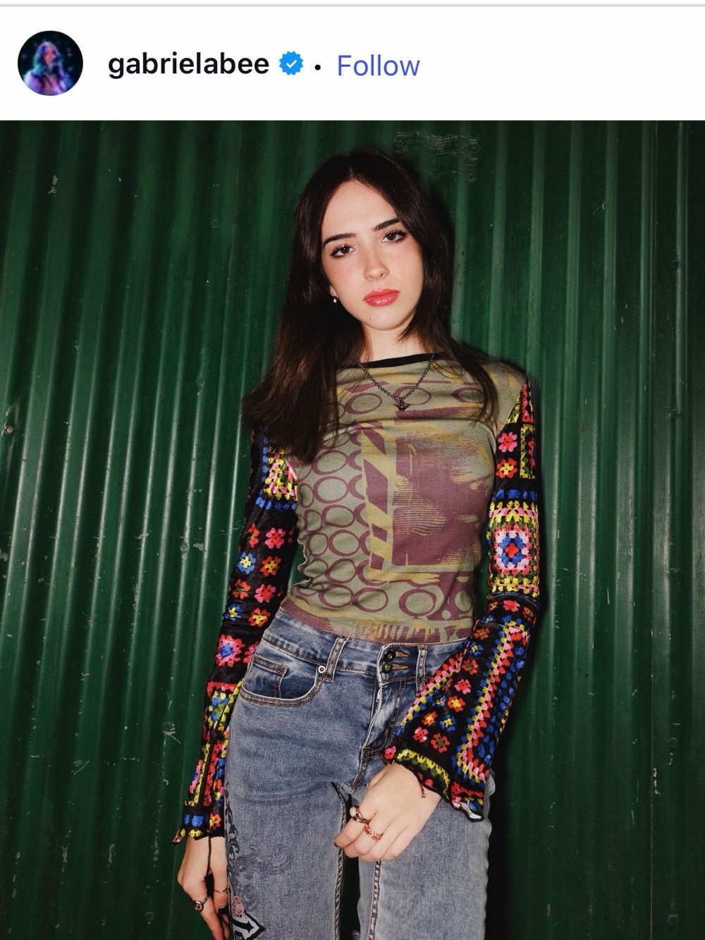 NWT Urban Outfitters Long Sleeve Patchwork Top